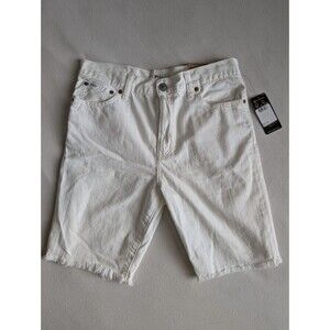 Polo Ralph Lauren Sullivan Slim Boys White Denim Distressed Shorts Size 18 NWT